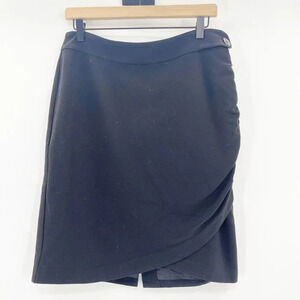 Adrienne Vittadini Pencil Skirt Women's Size 6 Black Back Slit Career
